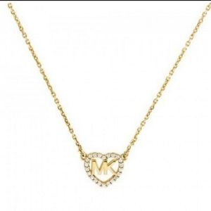 NEW Michael Kors Crystal Heart Necklace